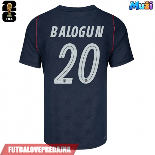Lacne Muži Futbalové dres Spojené štáty Folarin Balogun #20 MS 2026 Krátky Rukáv - Preč